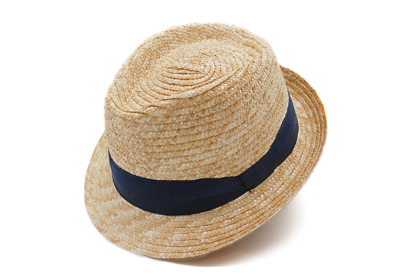 Trilby in paglia naturale di Firenze nastro gros grain