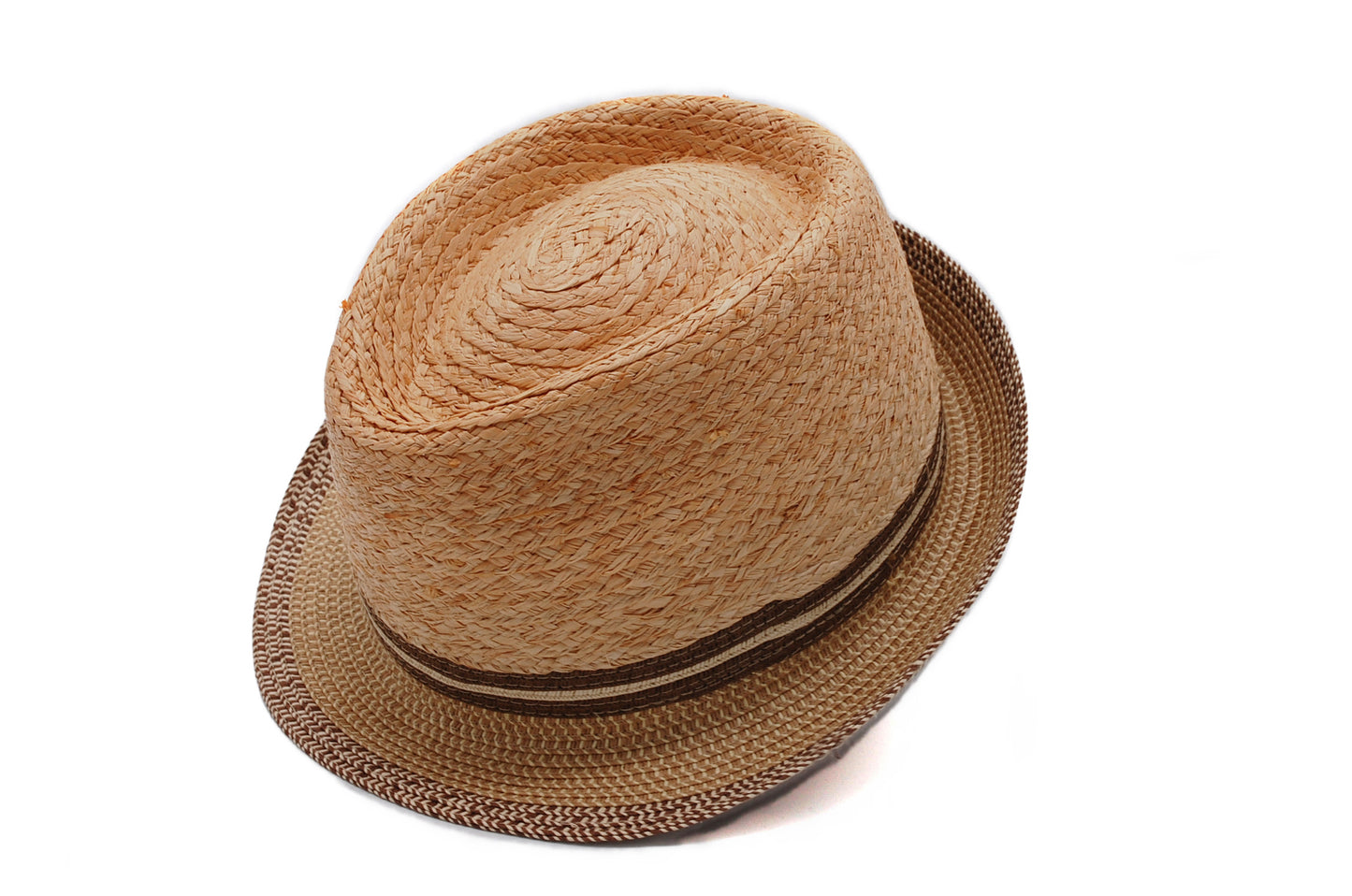 Fedora Trilby in rafia e fibra colore naturale