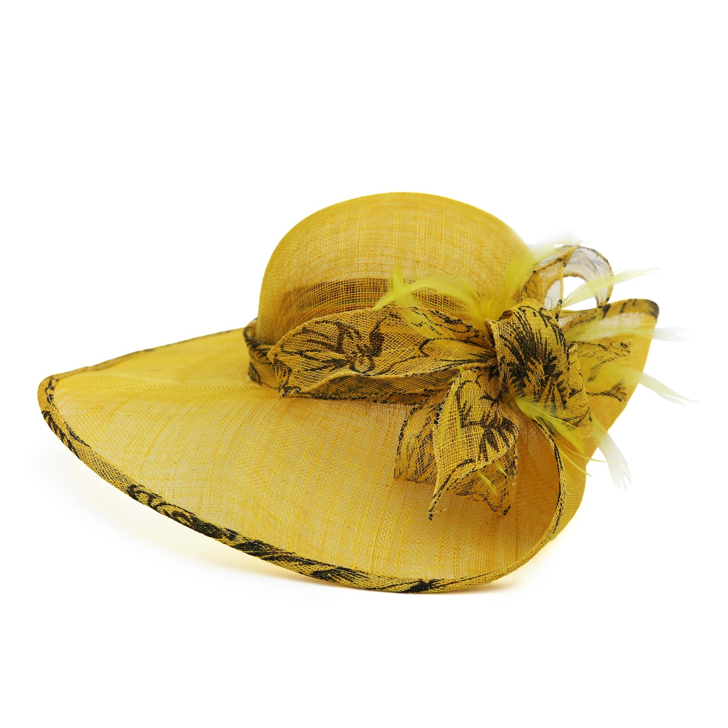 Cappello da cerimonia in Sisal, la Pamela in giallo