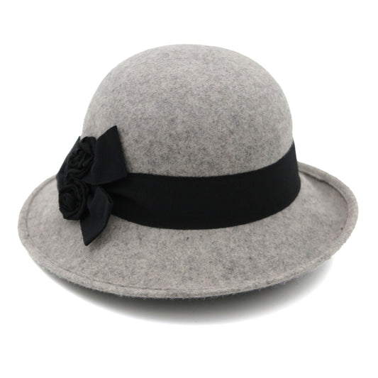 Cappello in Feltro Melange in stile anni '40