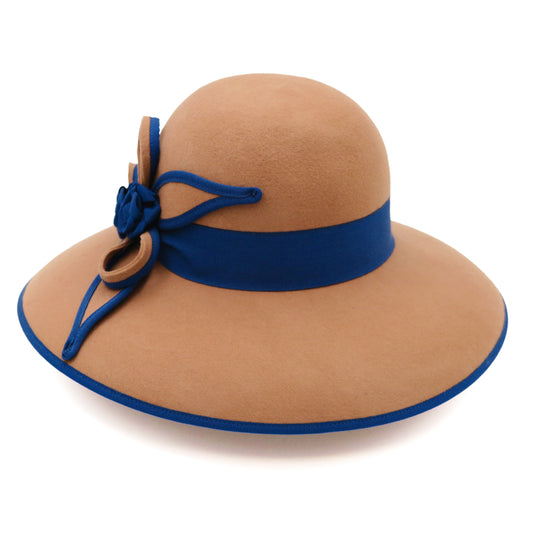 Cappello Tiffany in feltro color Cammello